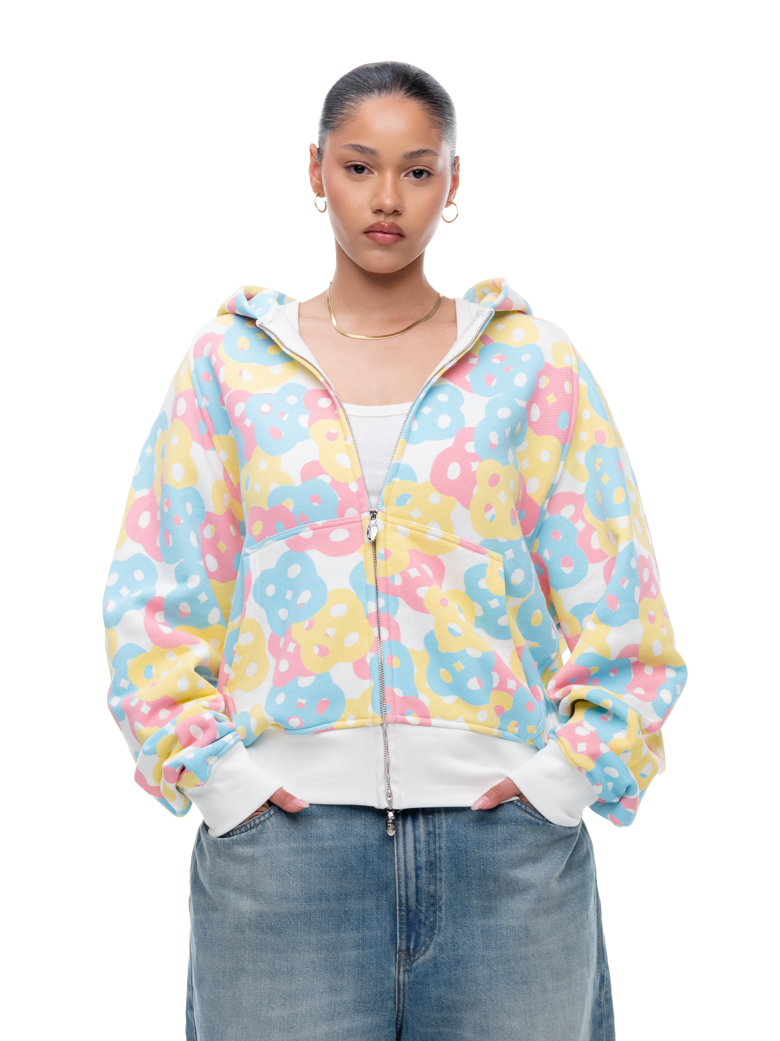 THINK-BIG COTTON CANDY CAMO ZIP UP