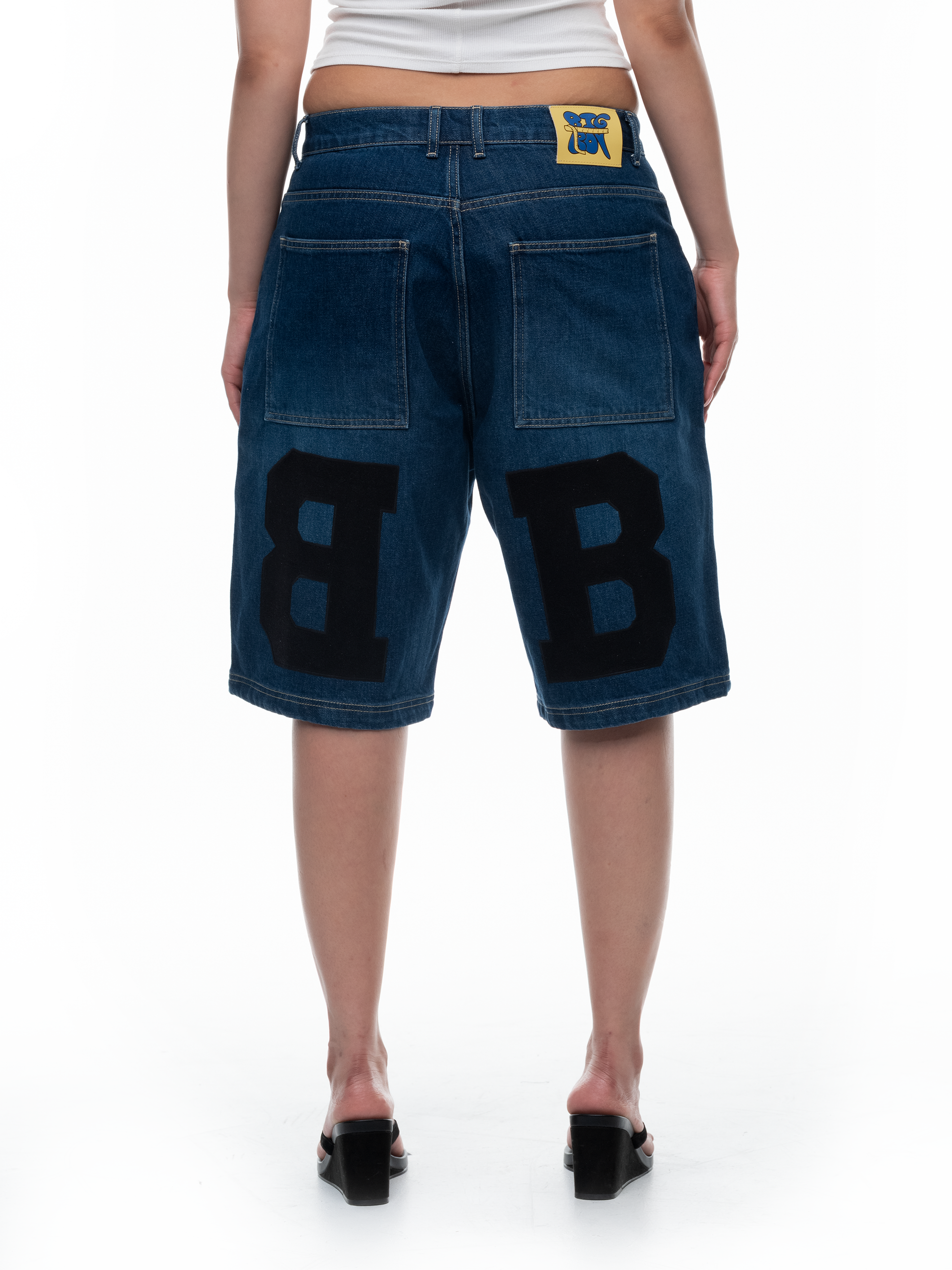 BLUE DENIM SHORTS