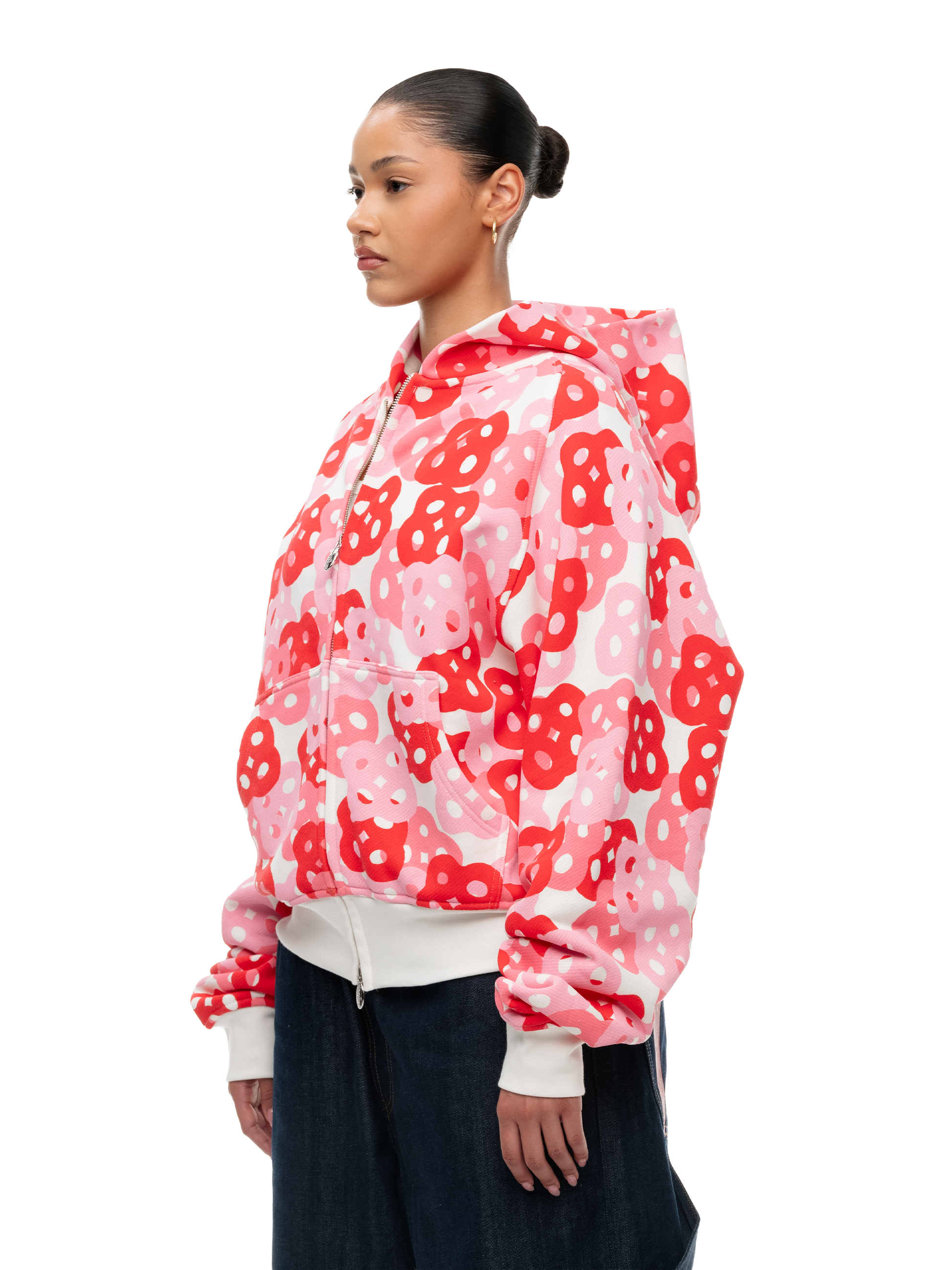 THINK-BIG CHERRY BLOSSOM CAMO ZIP UP