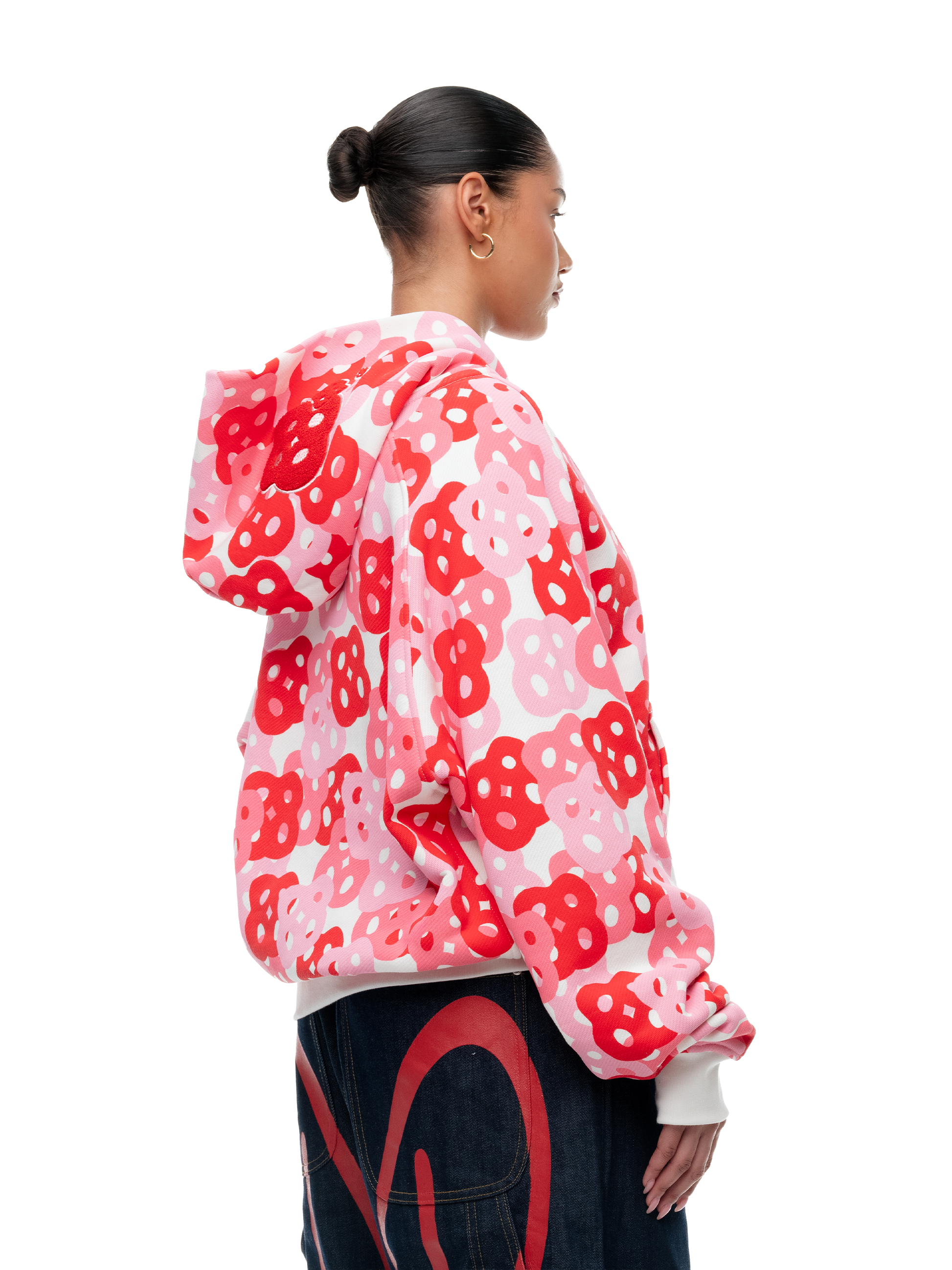 THINK-BIG CHERRY BLOSSOM CAMO ZIP UP