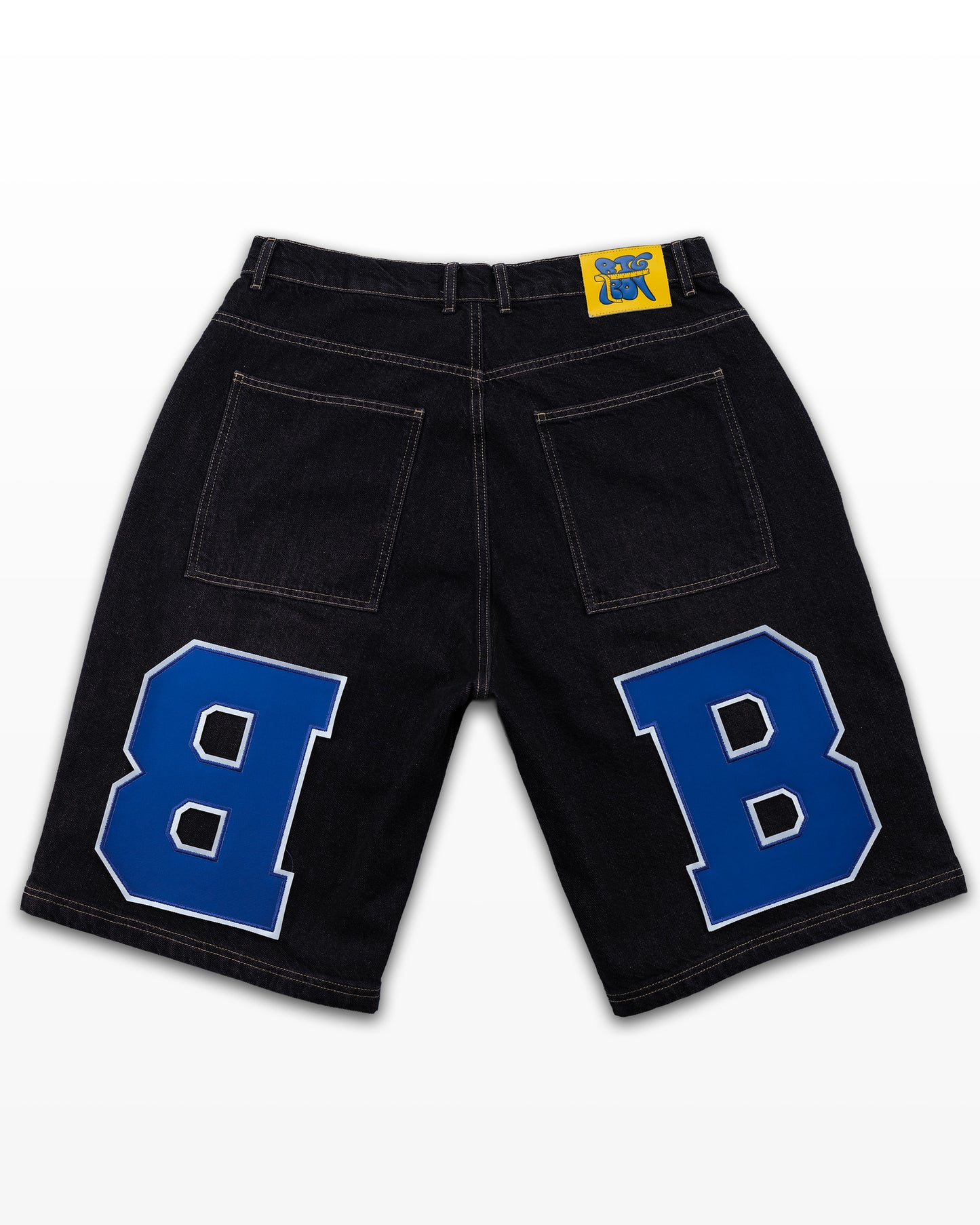 BLACK DENIM SHORTS