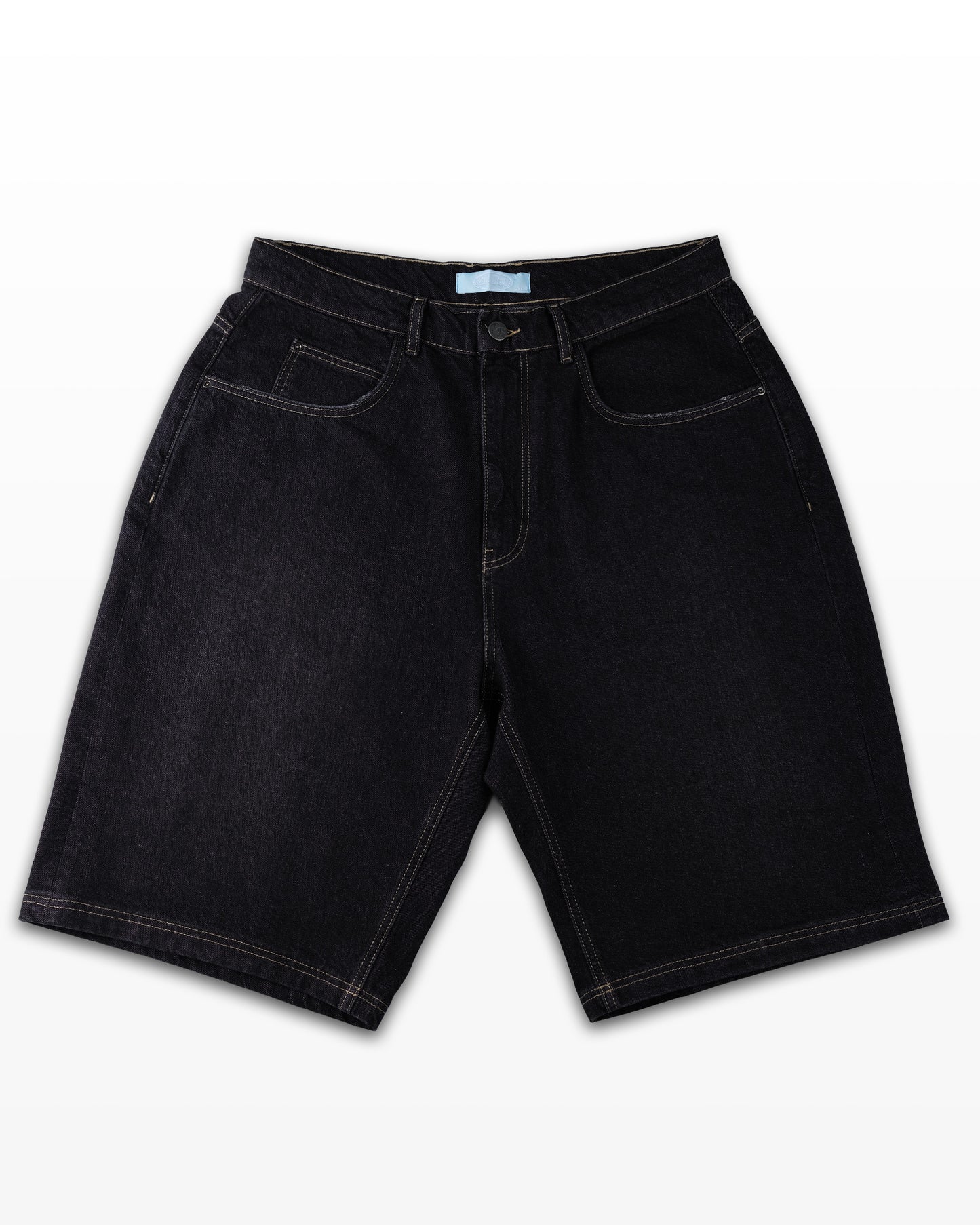 BLACK DENIM SHORTS